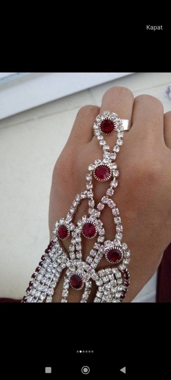 ayarlanabilir bileklik yüzük birleşimli - Görsel 4