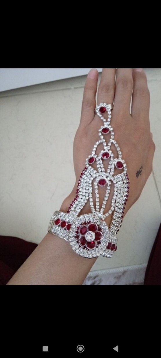 ayarlanabilir bileklik yüzük birleşimli - Görsel 2