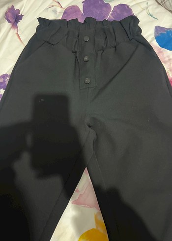 Diğer Yuksek Bel Siyah Rahat Pantolon