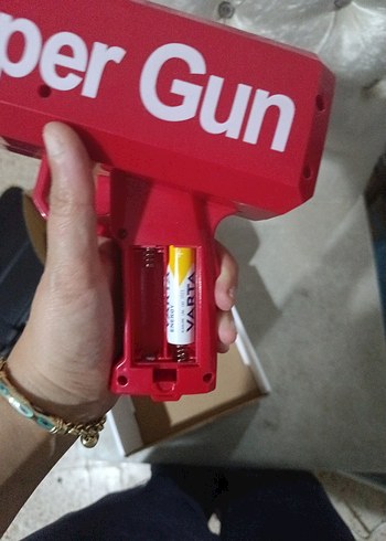 Renkli Kırmızı Süper Oyuncak Tabanca - Görsel 4