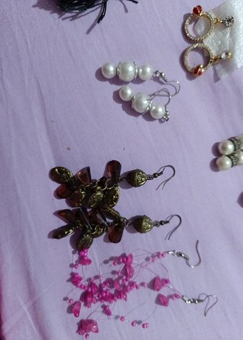 Renkli Mini Boncuklu Kadın Küpeler - Görsel 3