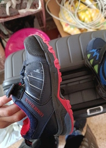 Kızıl lacivert Velcro Biker Erkek Botu - Görsel 3