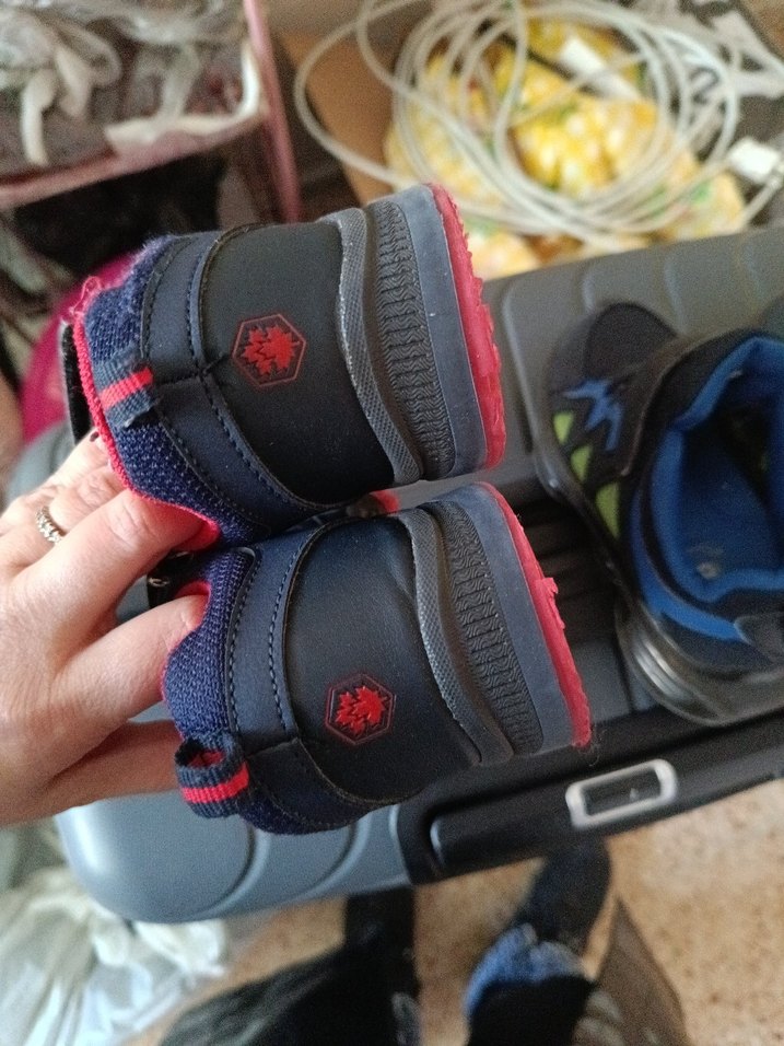 Kızıl lacivert Velcro Biker Erkek Botu - Görsel 4