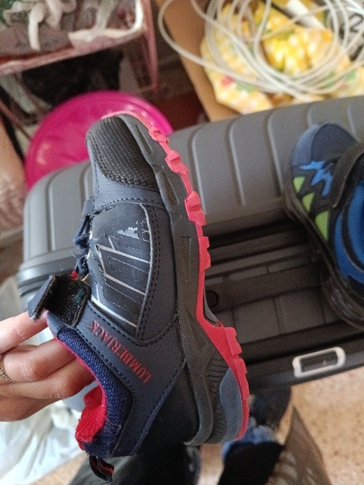 Kızıl lacivert Velcro Biker Erkek Botu - Görsel 3