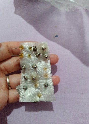 Renkli Boncuklu Mini Kadın Küpeler - Görsel 2