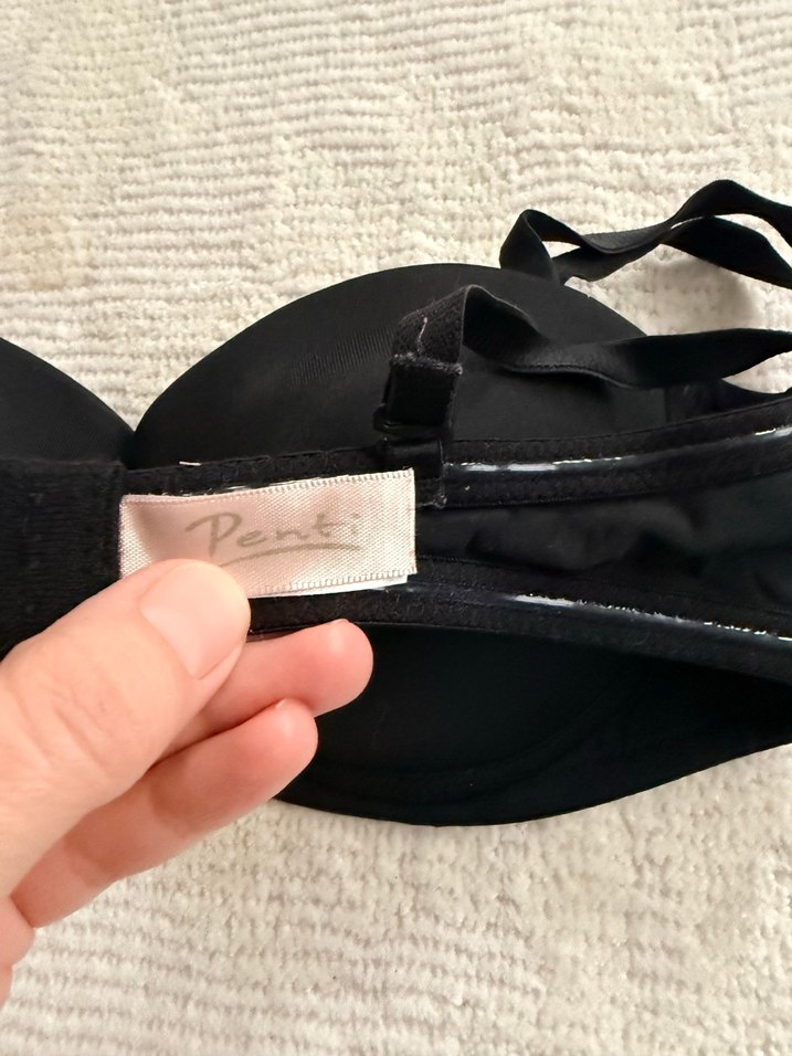 Penti Siyah Minimalist Goth Sütyen - Görsel 2