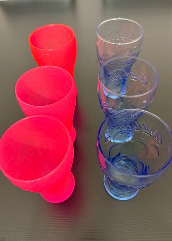 Renkli Pembe ve Mavi Coca-Cola Bardak Seti - Görsel 2