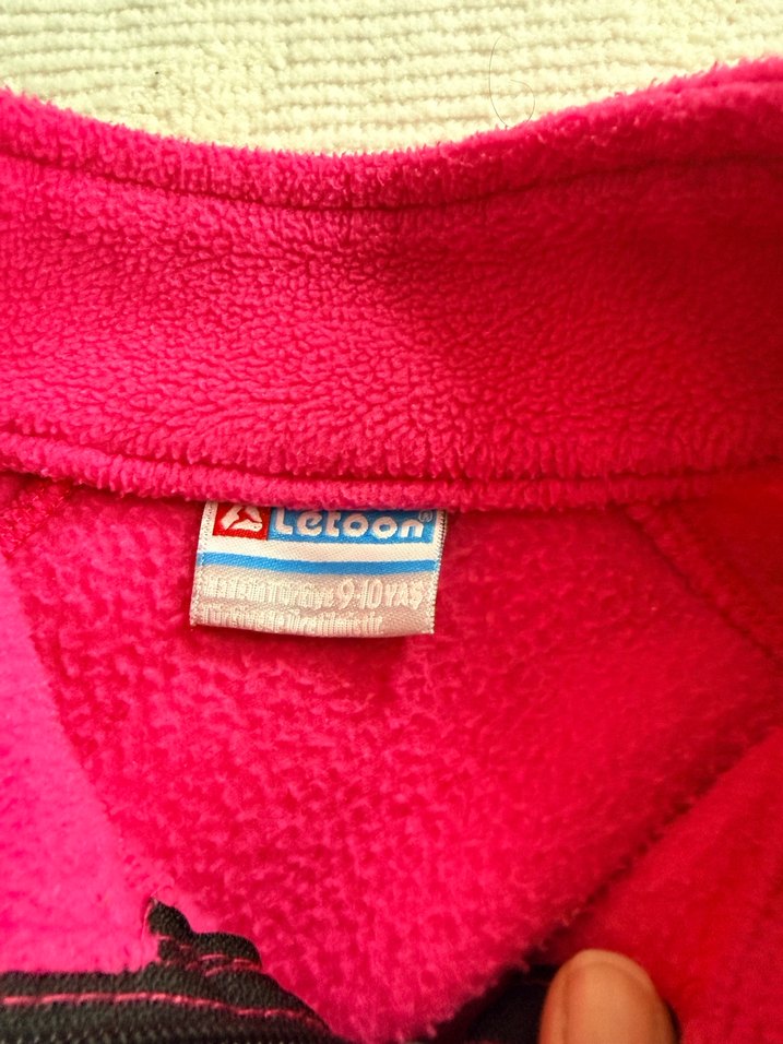 Kız Çocuk Pembe Fermuarlı Polar Ceket - Görsel 3