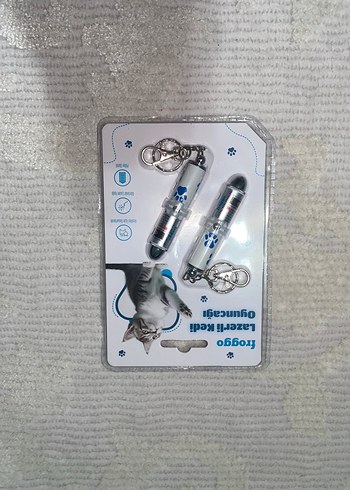 Gri Kedi Lazerli Oyun Anahtarlığı 2'li Set