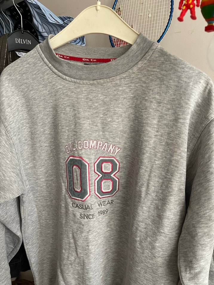 Gri vintage Kadın Sweatshirt - Görsel 2