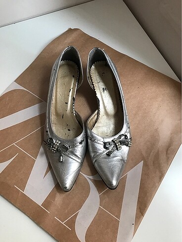 American Vintage vintage gümüş kurdele ayakkabı