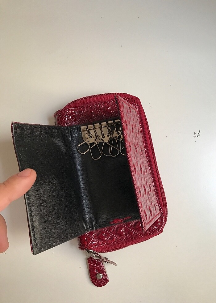 kalpli anahtarlıkla cüzdan vintage - Görsel 3