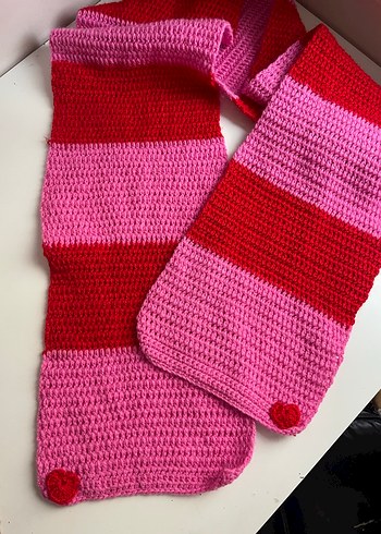 Kalp detaylı xl atkı - Görsel 7