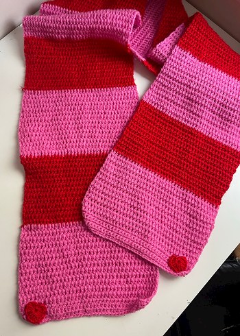 Kalp detaylı xl atkı - Görsel 3