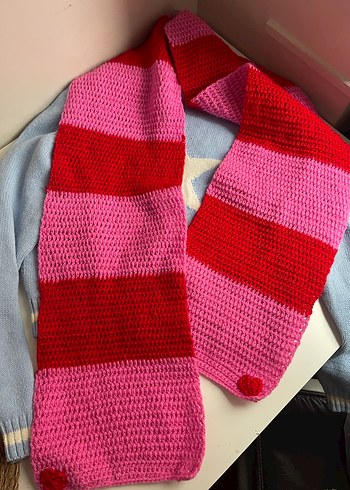 Kalp detaylı xl atkı - Görsel 5