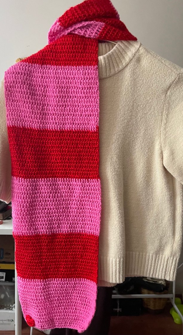 Kalp detaylı xl atkı - Görsel 4