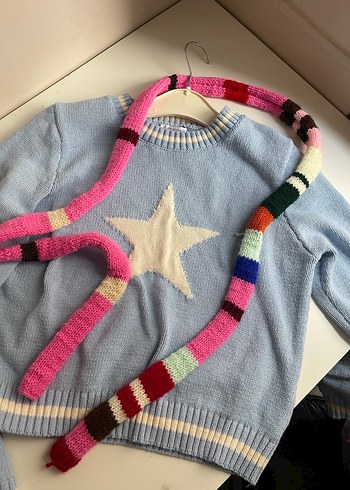 Çok Renkli Örgü atkı Pinterest - Görsel 6