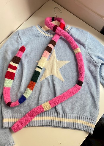 Çok Renkli Örgü atkı Pinterest - Görsel 5