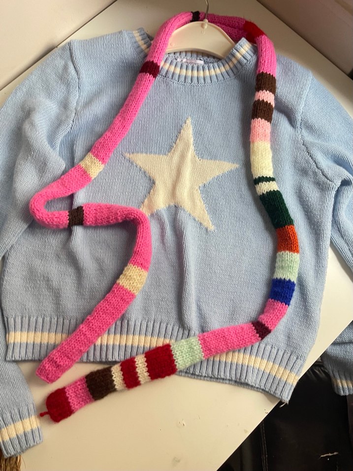 Çok Renkli Örgü atkı Pinterest - Görsel 3