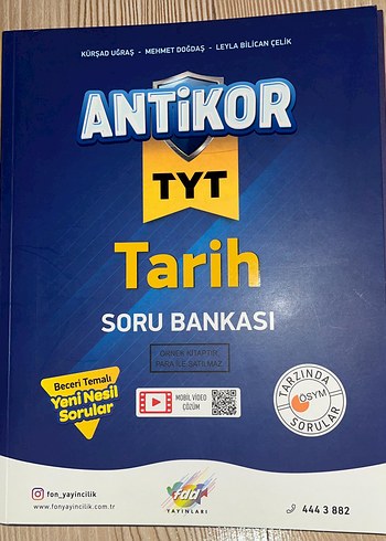 Antikor TYT Tarih Soru Bankası Final Yayınları
