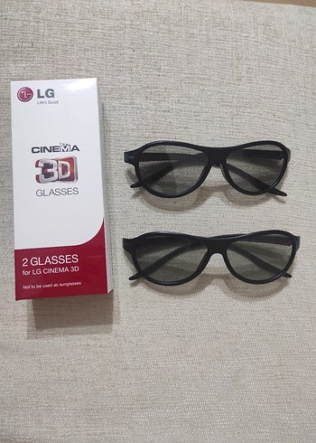 2 Tane LG Marka 3 Boyutlu 3D Gözlük Sinema Gözlüğü