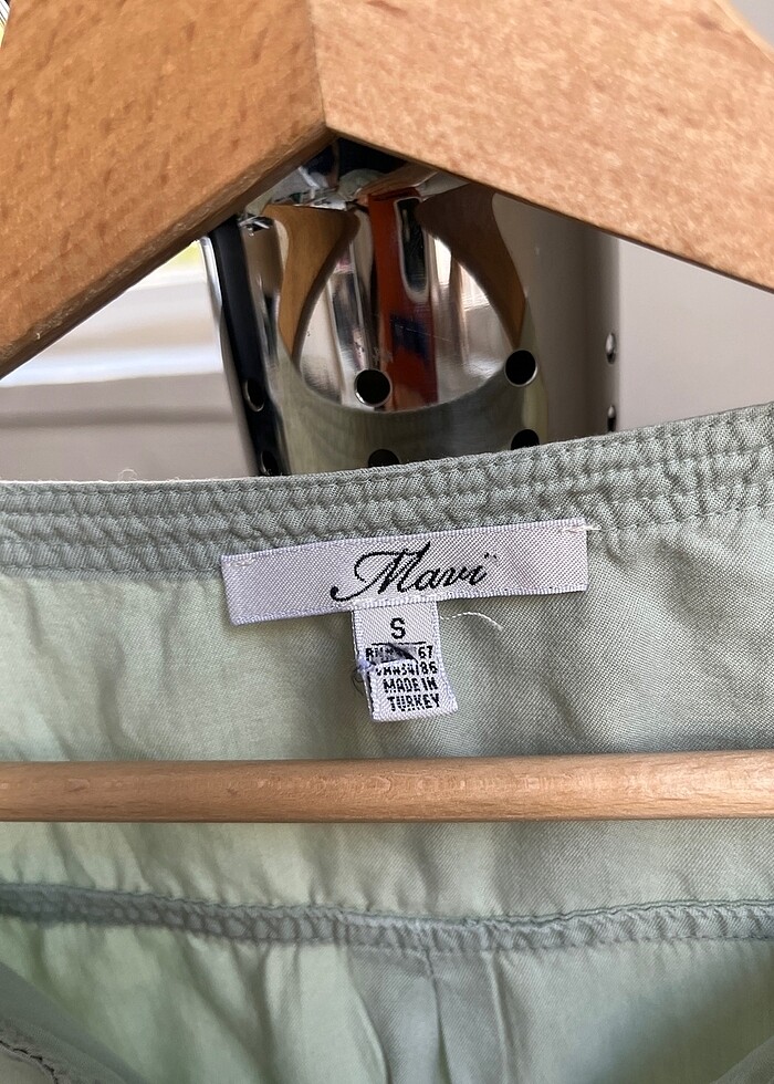 Mavi marka kolsuz gömlek/bluz - Görsel 2