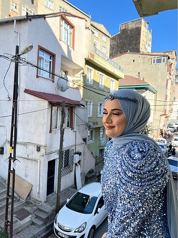xxl Beden mavi Renk Abiye