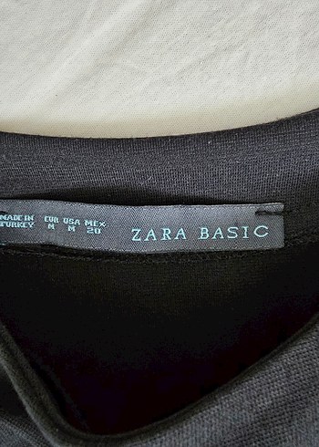 Zara Siyah Uzun Kollu Midi elbise