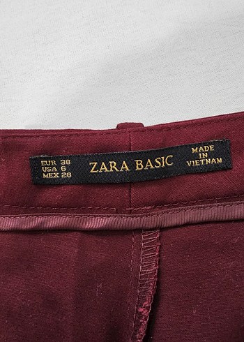Zara Bordo Kadın Kumaş Pantolon