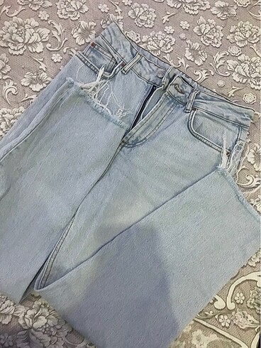 34 Beden mavi Renk Trenyolmilla straight jean