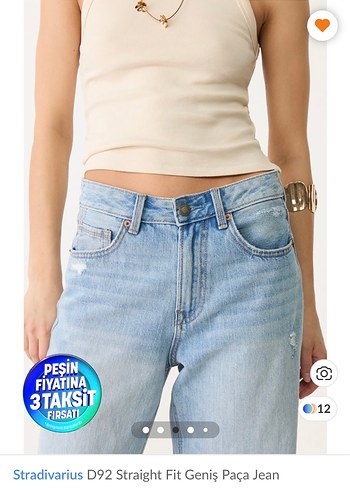 Stradivarius Stradivarius D92 Geniş Paça Kadın Jean