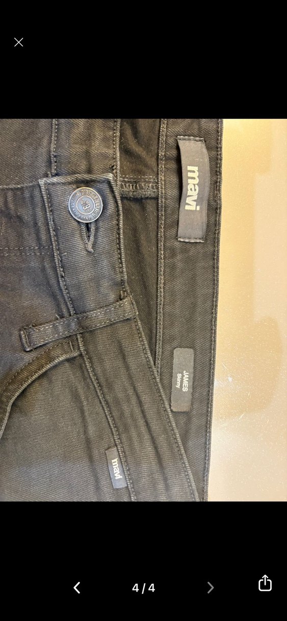 Erkek Siyah Regular Fit Denim Pantolon - Görsel 4