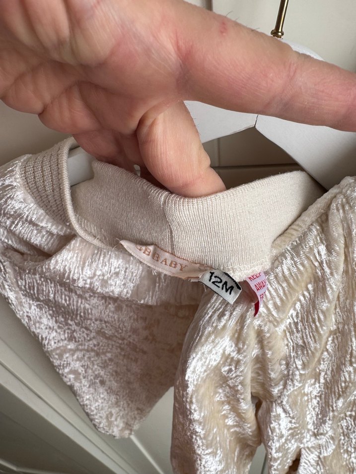 Beyaz Parlak Keten Kız Çocuk Ceket - Görsel 4