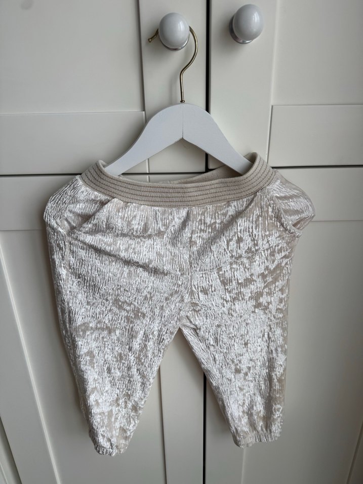 Beyaz Parlak Keten Kız Çocuk Ceket - Görsel 5