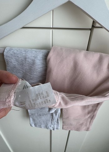 Kız Çocuk Gri Pamuklu Dar Kesim Tayt - Görsel 2