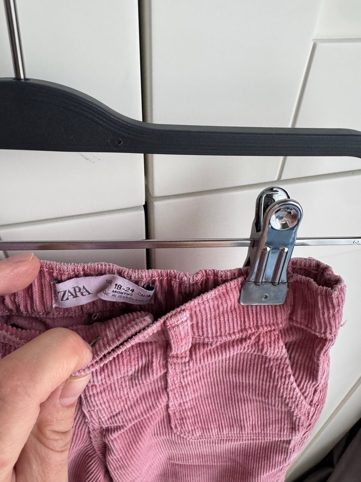 Kız Çocuk Pembe Bol Kesim Denim Pantolon - Görsel 2