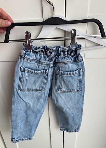 Kız çocuk Çocuk lacivert  Bol Kesim Denim Pantolon - Görsel 3