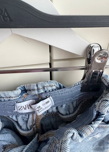 Kız çocuk Çocuk lacivert  Bol Kesim Denim Pantolon - Görsel 2