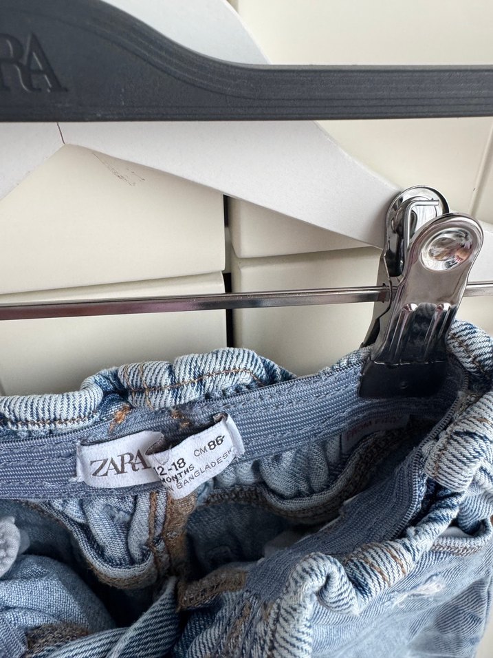 Kız çocuk Çocuk lacivert  Bol Kesim Denim Pantolon - Görsel 2