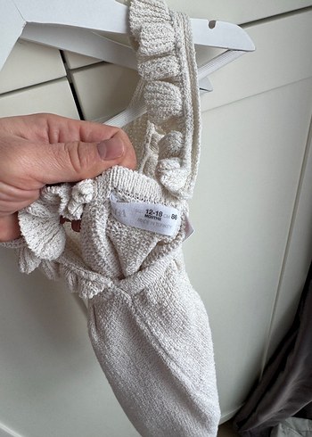 Kız Çocuk Bohem Örme Askılı Elbise - Görsel 3