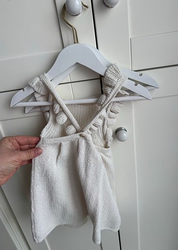 Kız Çocuk Bohem Örme Askılı Elbise - Görsel 2