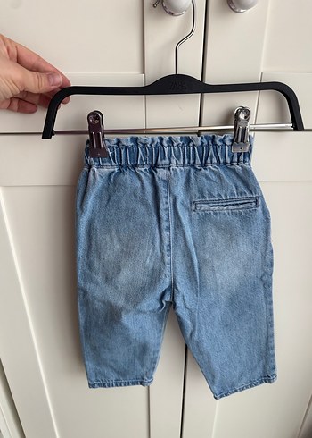 Düğmeli Loose Fit Kız Kot Pantolon - Görsel 3