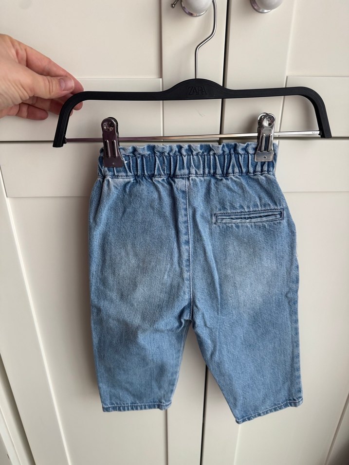 Düğmeli Loose Fit Kız Kot Pantolon - Görsel 3