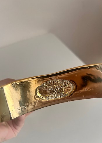 Altın Renkli Parlak Ay ve Yazılı Figürin - Görsel 3