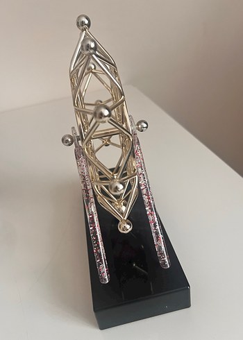 Parlak Altın Dönen Dönme Dolap Biblo - Görsel 3