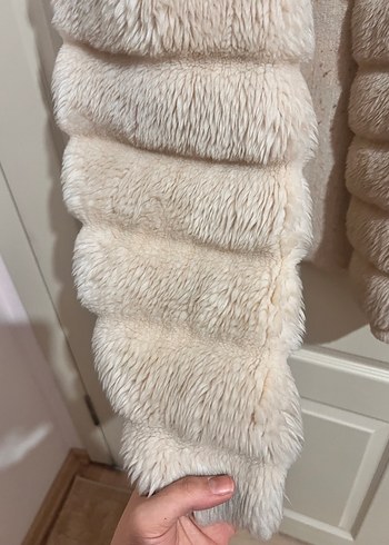 Bej Kürklü Midi Kadın Yelek - Görsel 4