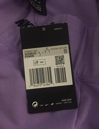 xs Beden nike lila 34 beden xs şort