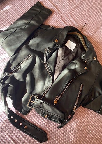 Deri çeket kısa boy az kullanılmış - Görsel 4