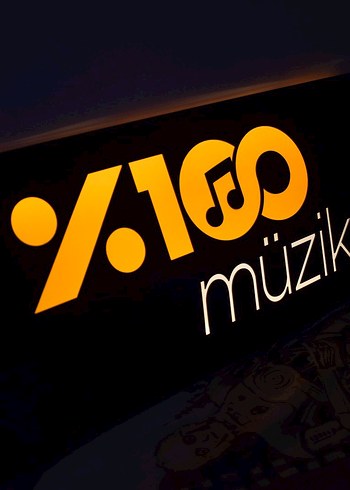 %100 Müzik Promosyon Dekoratif Işıklı Tabela