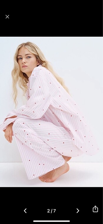 Poplin kalpli pijama takımı